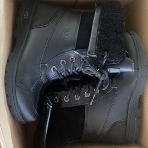 UGG kids Black Leather Boots